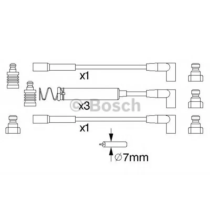 Провід запалювання Opel Ascona/Astra/Kadett 1.3-1.6 86-94 (к-кт)