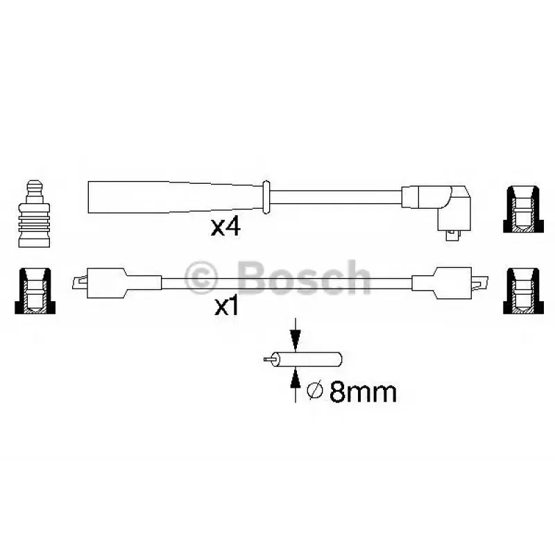 Провід запалювання Ford Escort/Fiesta/Oroin 1.1-1.6 80-92 (к-кт)
