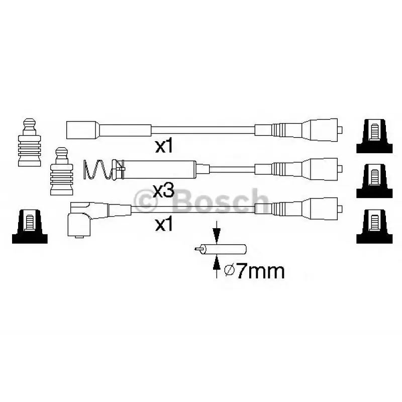 Провід запалювання Opel Kadett 2.0i 86-93 (к-кт)