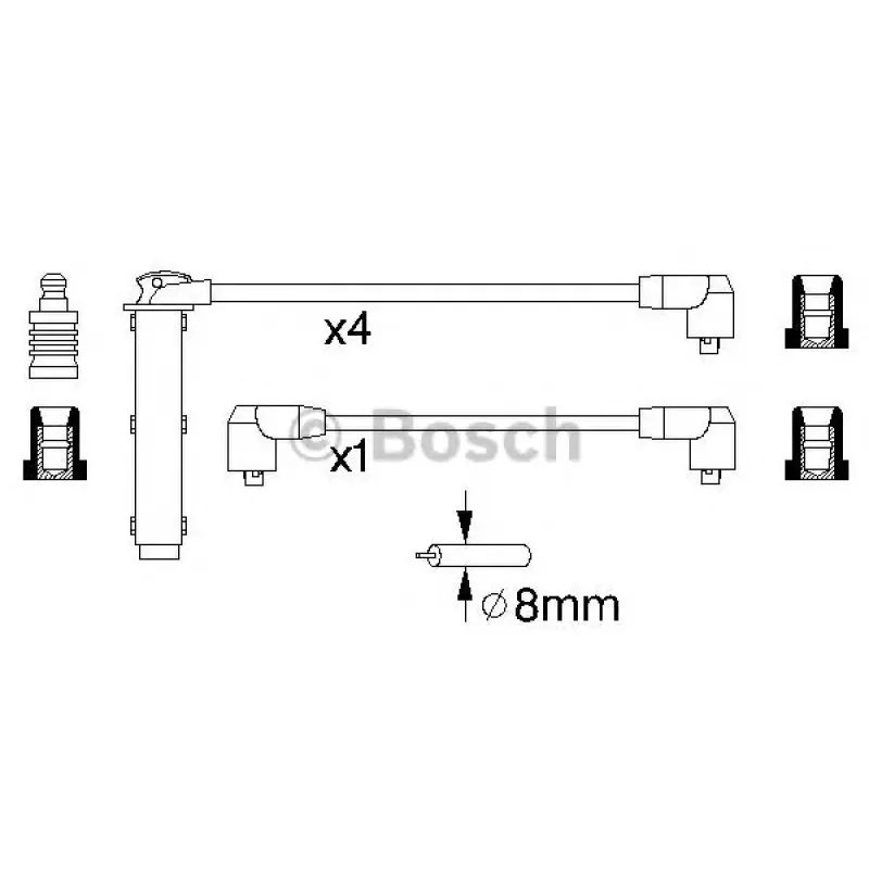 Провід запалювання Ford Transit 2.0 94-00 (к-кт)