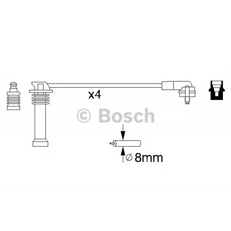Провід запалювання Ford Mondeo 1.6-2.0i 16V 93- (к-кт)