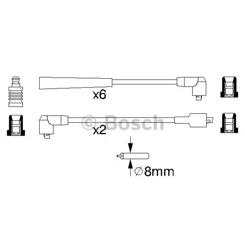 Проводи запалювання Ford Sierra 2.0/2.3/2.8 XR 82-88 (к-кт)
