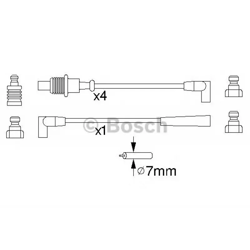 Провід запалювання Renault 19/Clio 1.8 91-98 (к-кт)