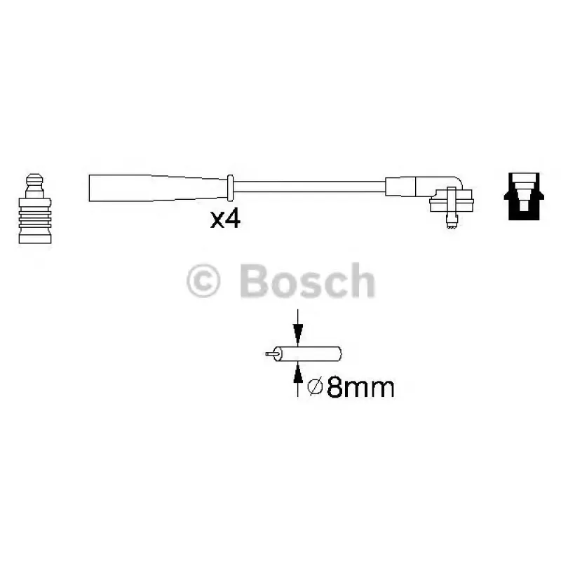 Провід запалювання Ford Escort/Fiesta 1.4/1.6 89-95 (к-кт)