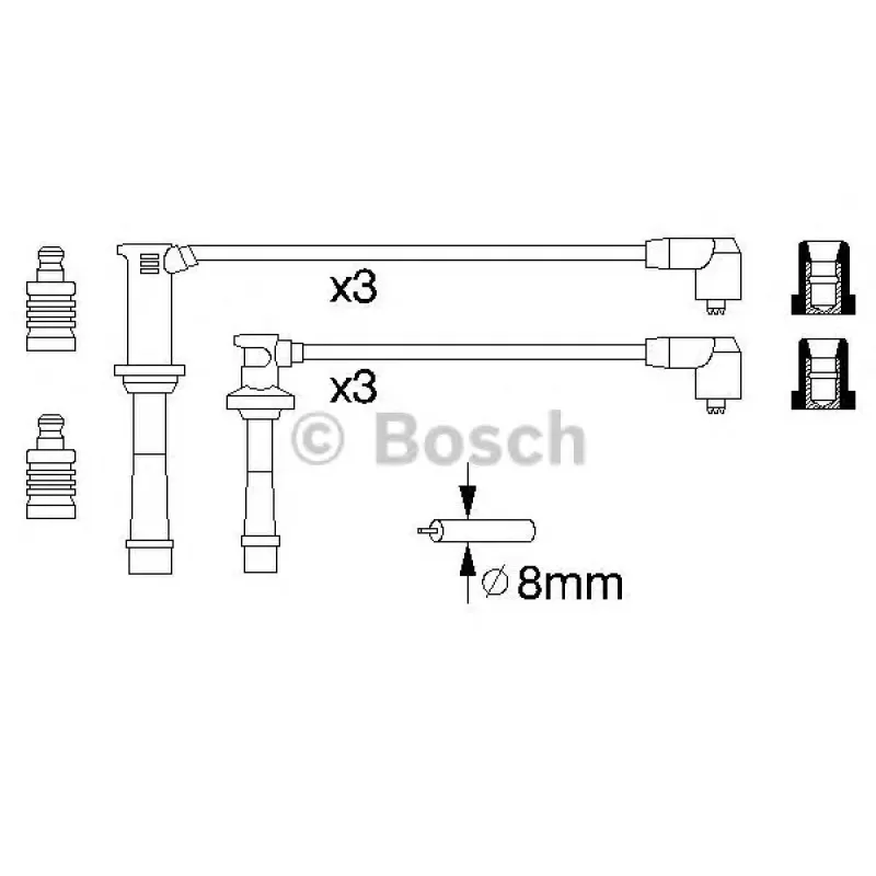 Провід запалювання Ford USA Probe II 93-98/Mazda 626/MX-6/Xedos 6/9 2.5 V6/24V 92-97 (к-кт)