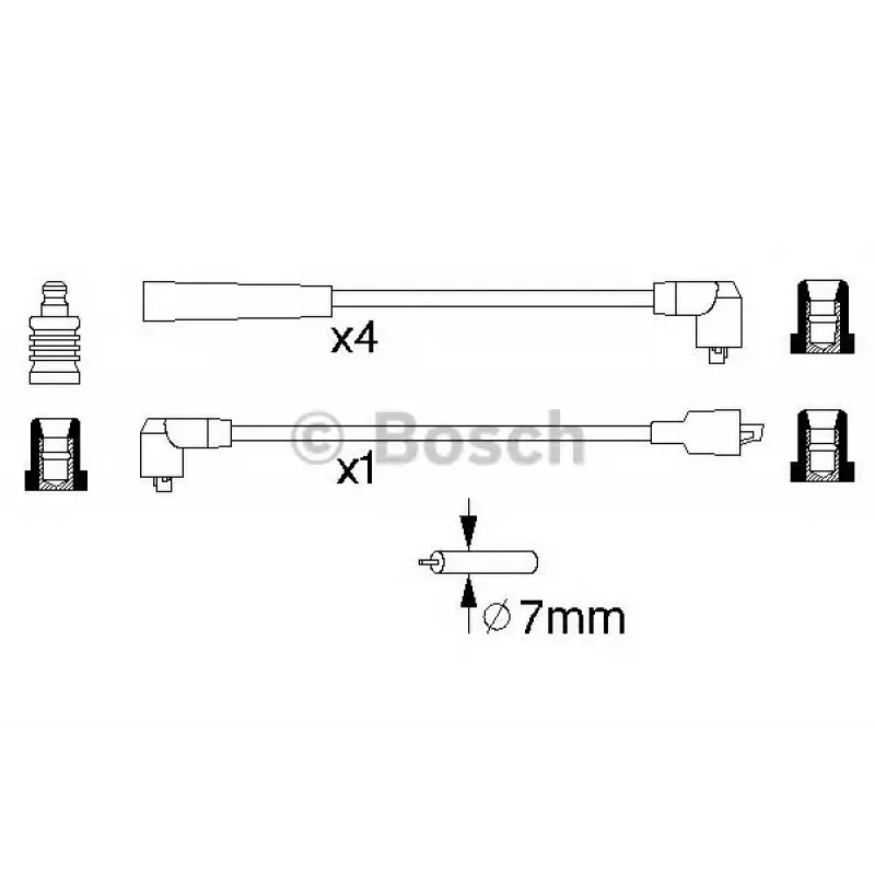 Провід запалювання Seat Ibiza/Malaga 1.2-1.5 86-93 (к-кт)