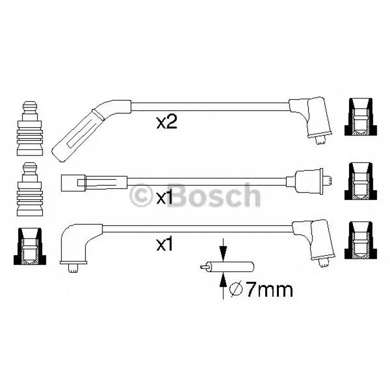 Провід запалювання Daewoo Matiz 0.8 98- (к-кт)