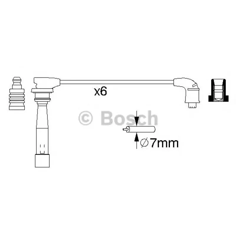 Провід запалювання Hyundai Tucson 2.7 04-10/Kia Magentis 2.5 V6 01-05 (к-кт)