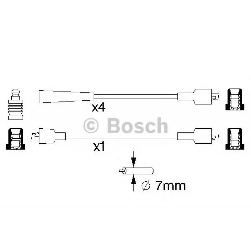 Проводи запалювання Renault Trafic/Rapid/Clio I 1.0-1.4 85-91 (к-кт)
