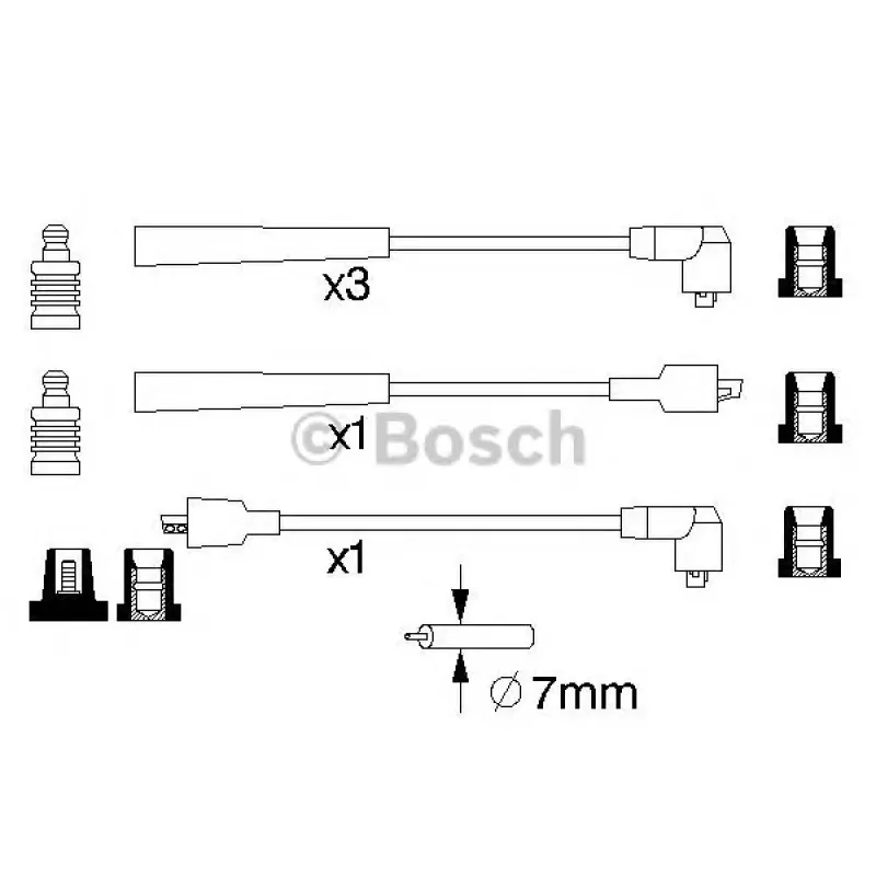 Провід запалювання Mitsubishi Colt/Galant/Pajero 1.6-2.4 80-00 (к-кт)