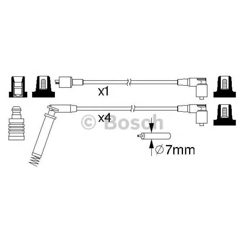 Провід запалювання Opel Combo 1.2-1.4 94-01/Vectra A 1.4-1.6 88-93 (к-кт)