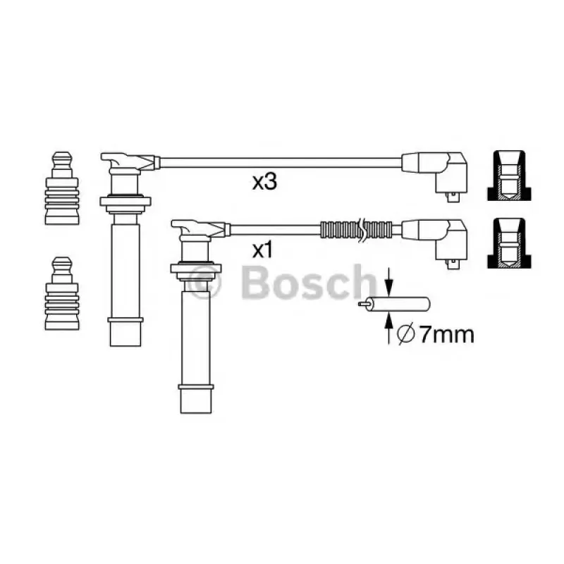 Провід запалювання Nissan Primera/Sunny 1/6/2.0 16V 90-00 (к-кт)