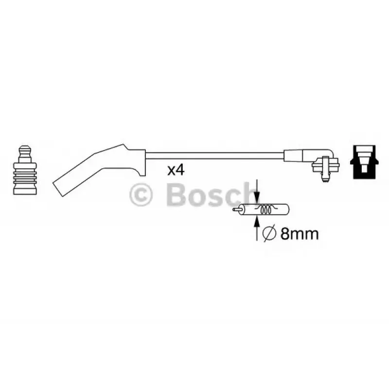 Провід запалювання Ford Sierra II 1.8/Escort (IV/VI) 1.3 I 88-02 (к-кт)