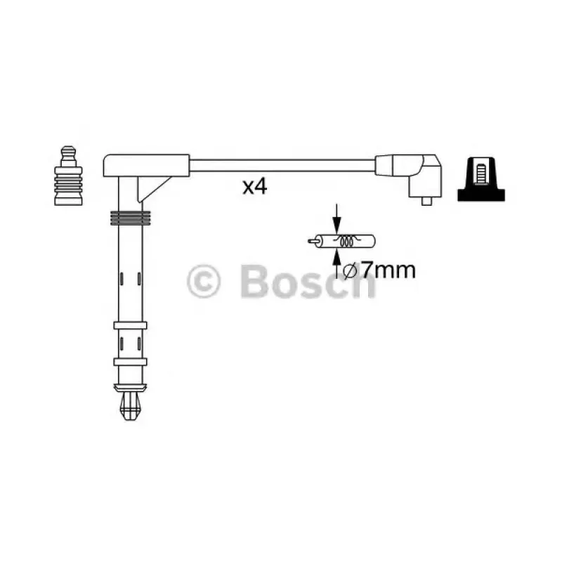 Провід запалювання Fiat Doblo 1.6 16V 02- (к-кт)