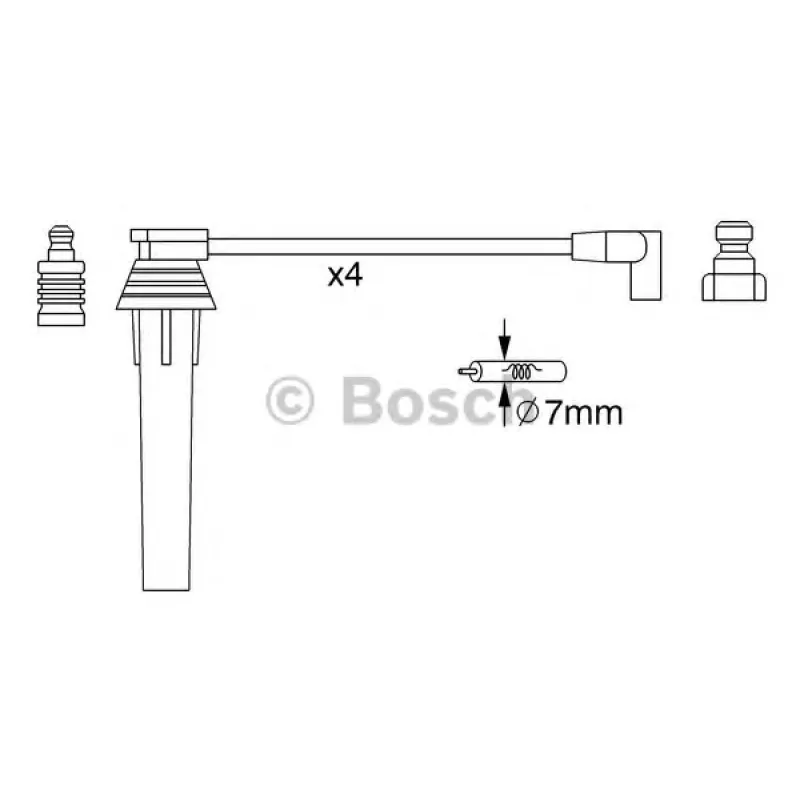Провід запалювання Dodge Caravan 2.4 i 95-01 (к-кт)
