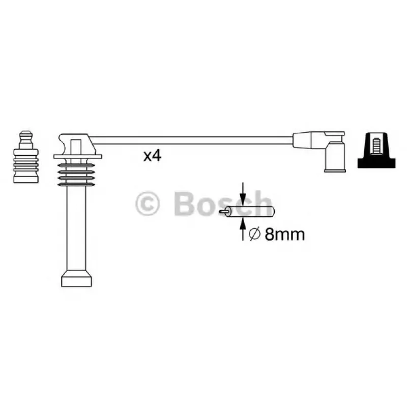 Проводи запалювання Ford Mondeo/Fiesta 1.8/2.0i 00-08 (к-кт)