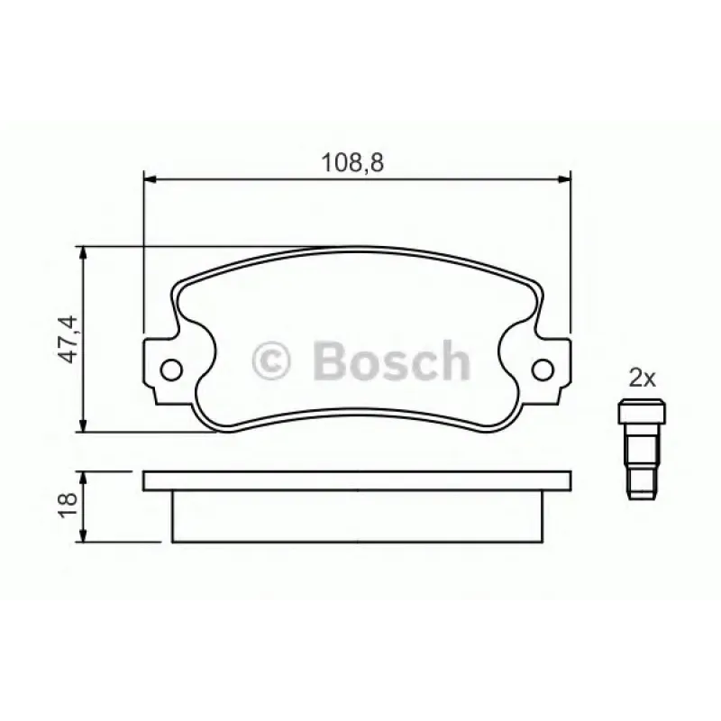 Колодки гальмівні (передні) Fiat Panda/Regata/Seat Ibiza/Terra 81-04 (Bosch)