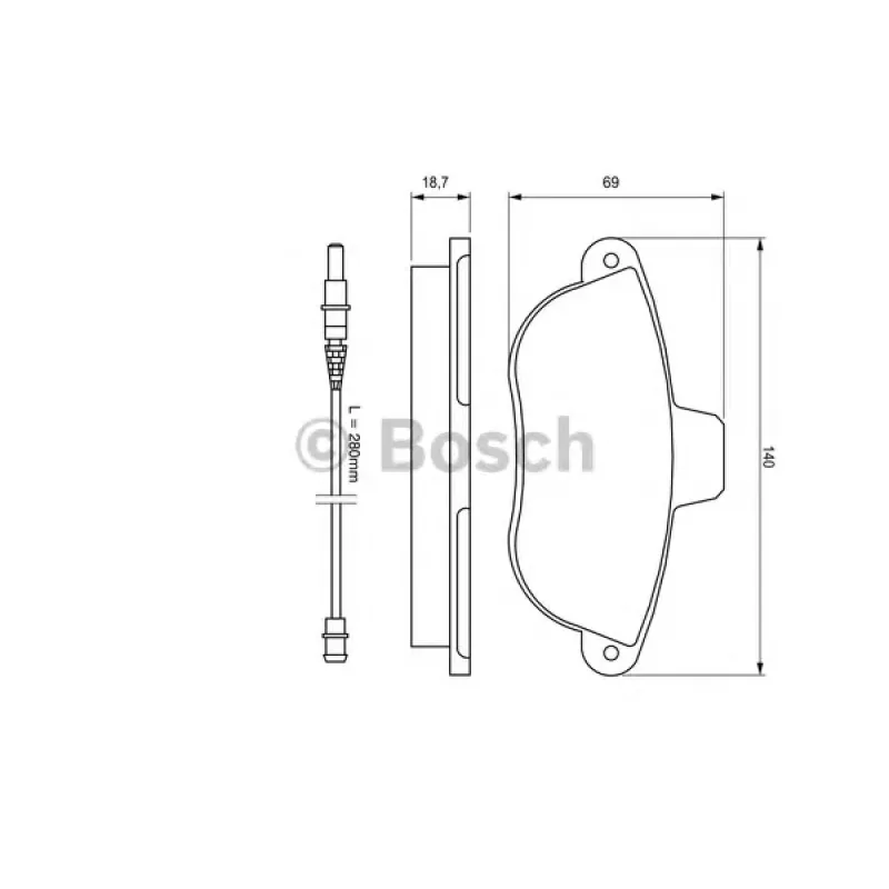 Колодки гальмівні (передні) Fiat Scudo/Peugeot Expert 96- (з датчиком)
