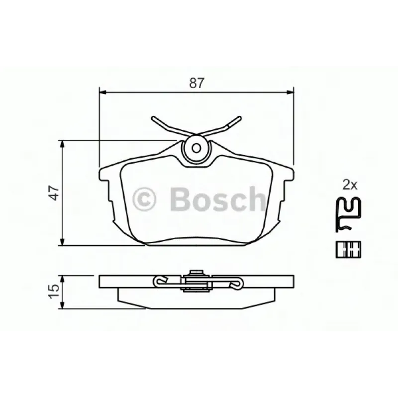Колодки гальмівні (задні) Mitsubishi Colt 04-12/Space Star 98-04/Carisma 95-06/Volvo S40/V40 95-04