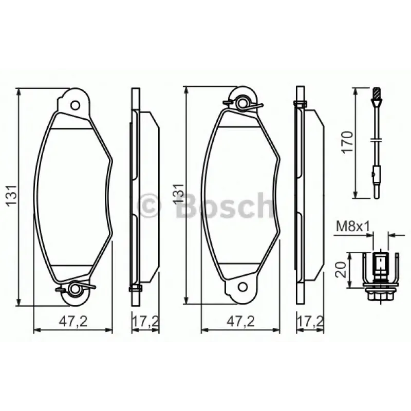 Колодки гальмівні (передні) Renault Kangoo 97-/Nissan Kubistar 03-