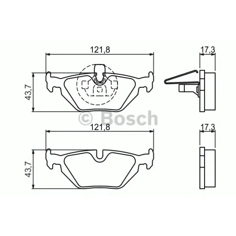 Колодки гальмівні (задні) BMW 3 (E36/E46) 90-06/Z4 (E85) 02-09/Rover 75 99-05/Saab 9-5 97-09