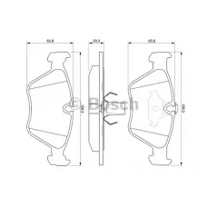 Колодки гальмівні (передні) BMW 5 (E39) 95-04 (Ate) M47/M51/M52/M54/M57