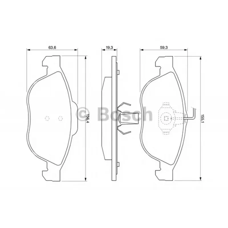 Колодки гальмівні (передні) Alfa Romeo 147/156/Lancia Lybra 97-06 (Lucas-Girling) (з датчиками)