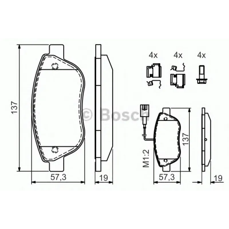 Колодки гальмівні (передні) Fiat Doblo 01-/Opel Combo 1.3-2.0CDTI 12-