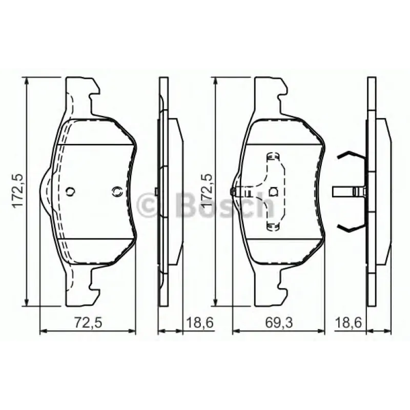 Колодки гальмівні (передні) Сhrysler Voyager 95-08/Dodge Caravan 00-07 (Ate)
