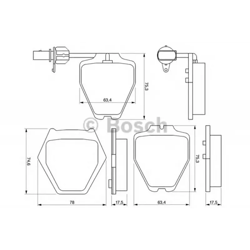 Колодки гальмівні (передні) Audi A4 97-01/A6 97-05/VW Passat B5 00-05/Phaeton 02-08 (+датчики)