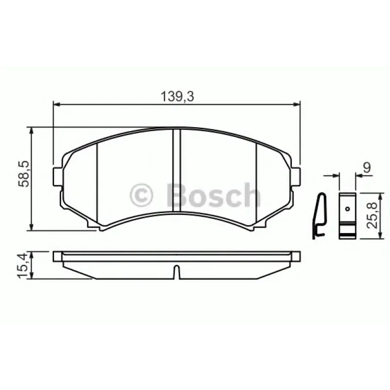 Колодки гальмівні (передні) Mitsubishi Grandis 04-11/Pajero II-IV 90-/Mazda E2000/2200 88-03