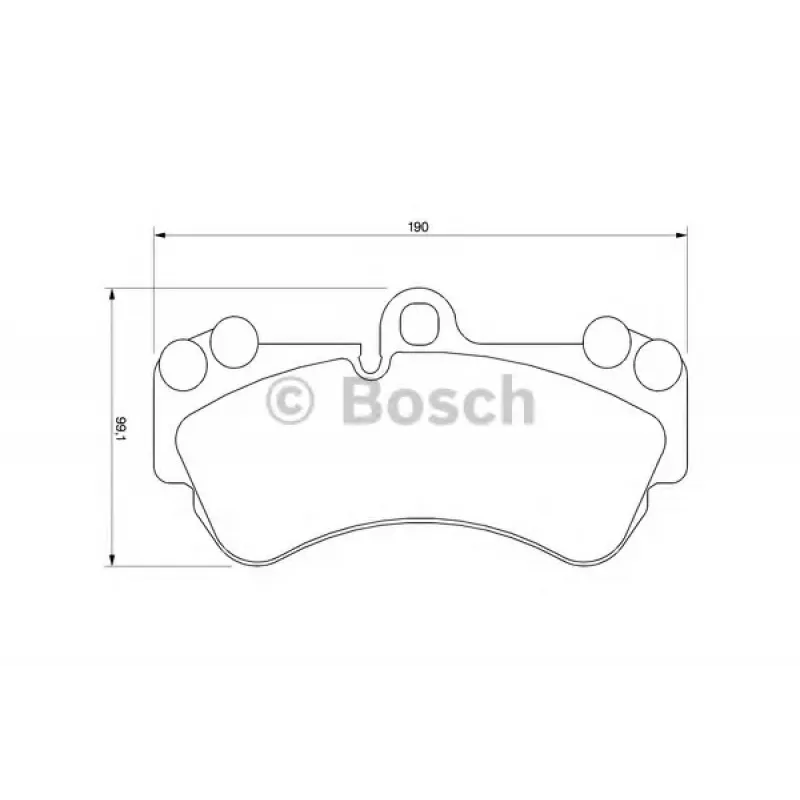 Колодки гальмівні (передні) Porsche Cayenne/VW Touareg 02-10 (Brembo) (190x99,1)