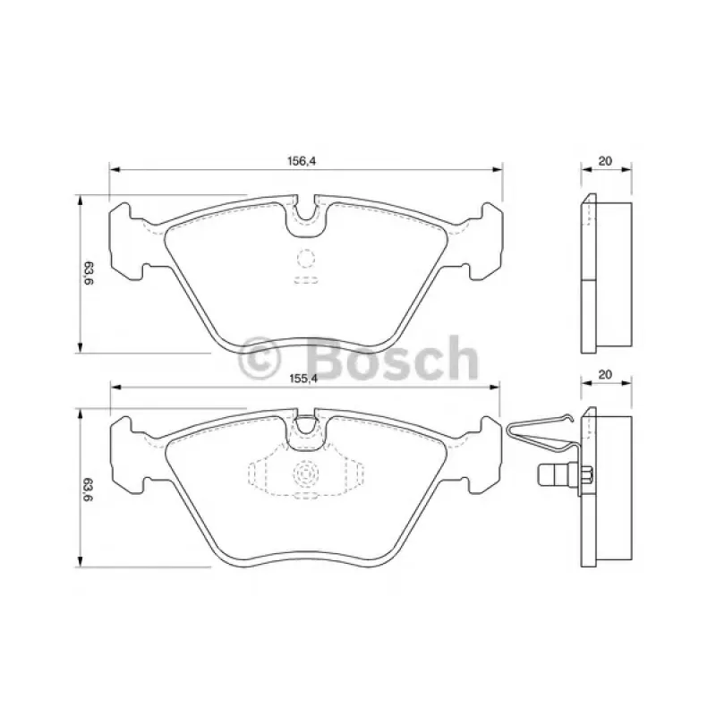 Колодки гальмівні (передні) BMW 3 (E36/E46) 92-06/5 (E34) 87-96/7 (E32) 87-94/Z3 (E36) 97-03
