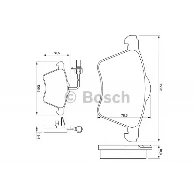 Колодки гальмівні (передні) Seat Alhambra/VW Sharan 1.8-1.9TDI 95-10 (Ate) (18.5x156.3x78.7)
