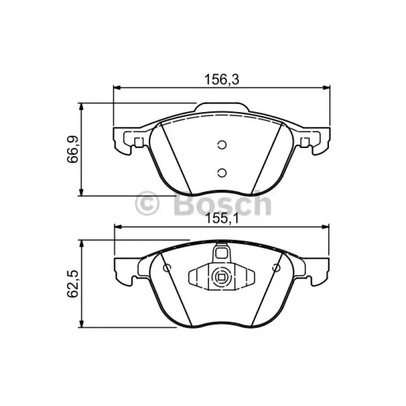 Комплект гальмівних колодок (передніх) Ford Focus II-III/Kuga/Connect/Mazda 3/5/Volvo C30/C70/S40 03-
