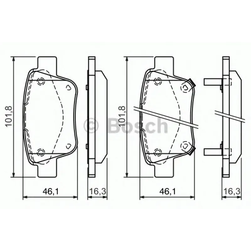 Колодки гальмівні (задні) Toyota Avensis/Corolla 1.6-2.4i 03-09
