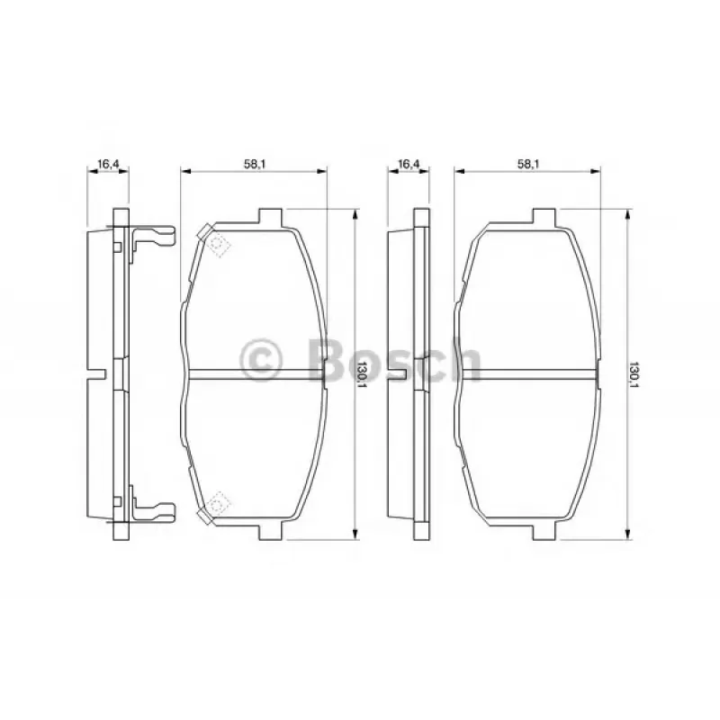 Колодки гальмівні (передні) Hyundai i30 07-12/Kia Cee'd 06-/Carens 02-/Cerato 09-/Soul 14-