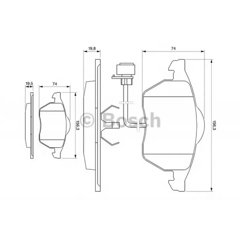 Колодки гальмівні (передні) Audi 100 90-94/Audi A6 94-97 (+датчики)