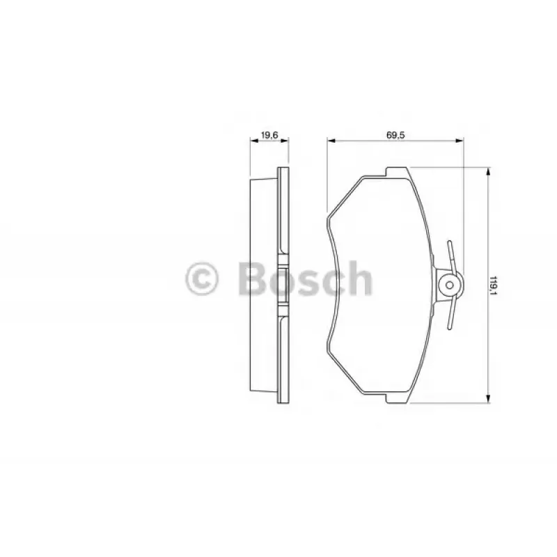 Колодки гальмівні (передні) Audi A4 95-01/VW Golf III/IV -02/Caddy II -04