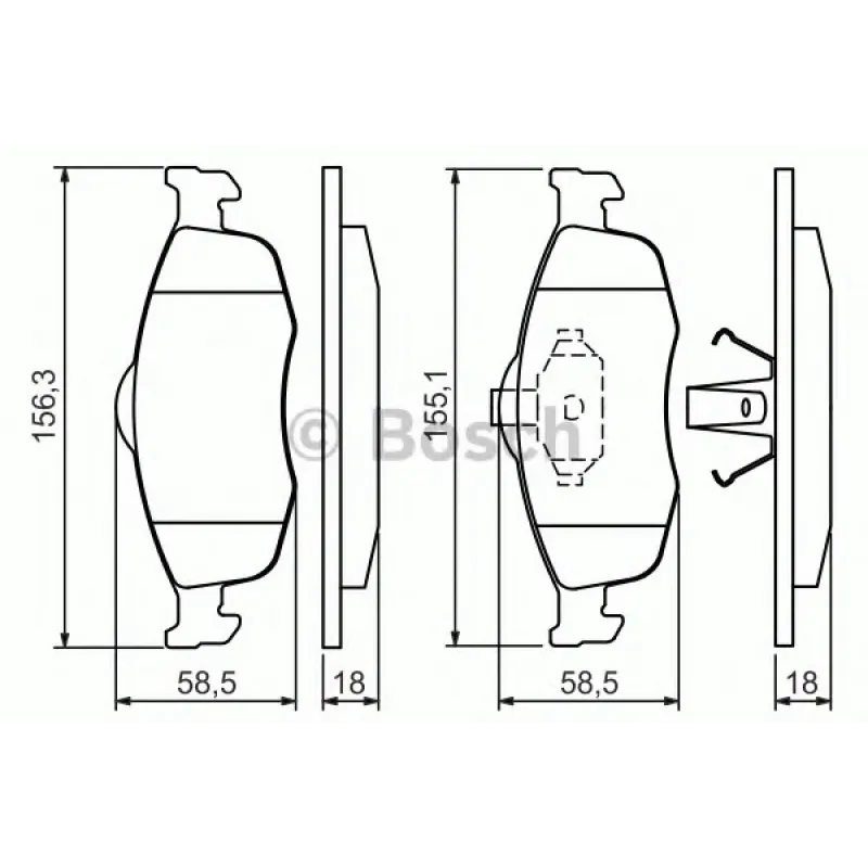 Колодки гальмівні (передні) Ford Mondeo I/II 93-00/Scorpio I/II 85-98