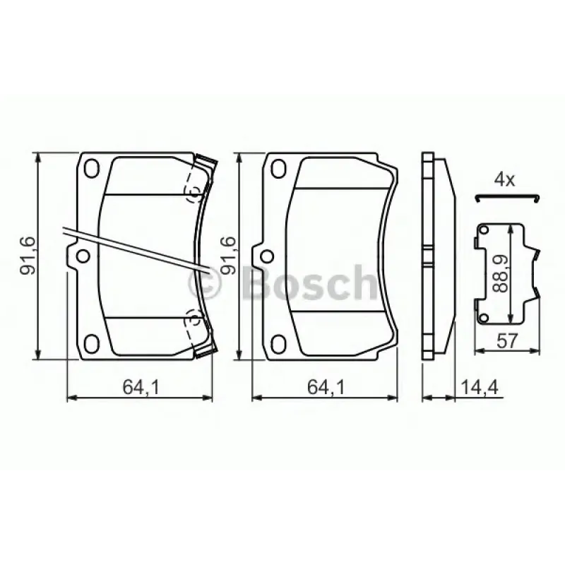Колодки гальмівні (передні) Kia Rio 00-05/Mazda 323 89-98/121 II 90-96