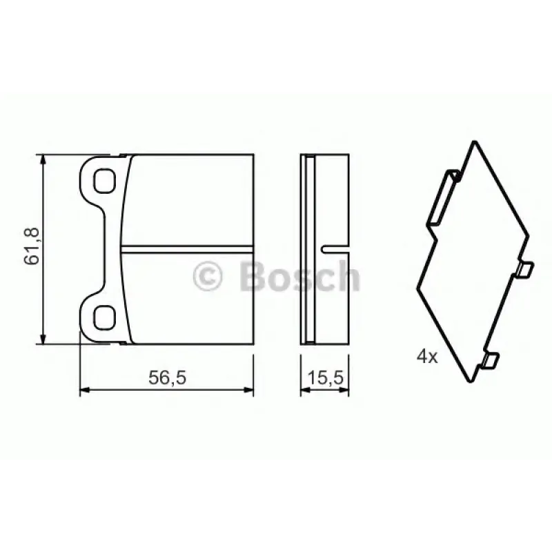 Колодки гальмівні (передні) Opel Kadett/Rekord/Audi 100 68-78