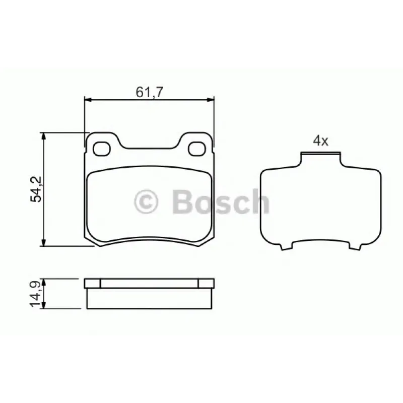 Колодки гальмівні (задні) MB C-class (W202/S202)/E-class (W124/S124/C124) 93-00/MB 100 (W201) 85-93
