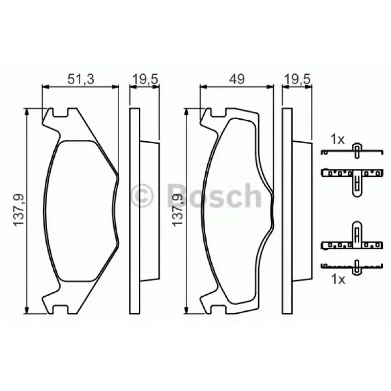 Колодки гальмівні (передні) Seat Cordoba/Ibiza/Toledo 93-02/VW Caddy/Passat B2-B4 79-92/Golf 74-99