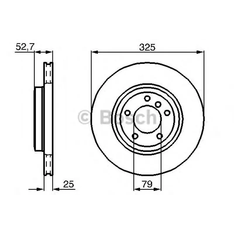 Диск гальмівний (передній) BMW 3 (E46) 99-06 (325x25) (з покриттям) (вент.)