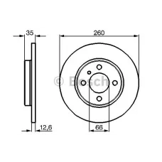 Диск гальмівний (передній) BMW 3 (E30) -91 M10/M40 (260x12.6)
