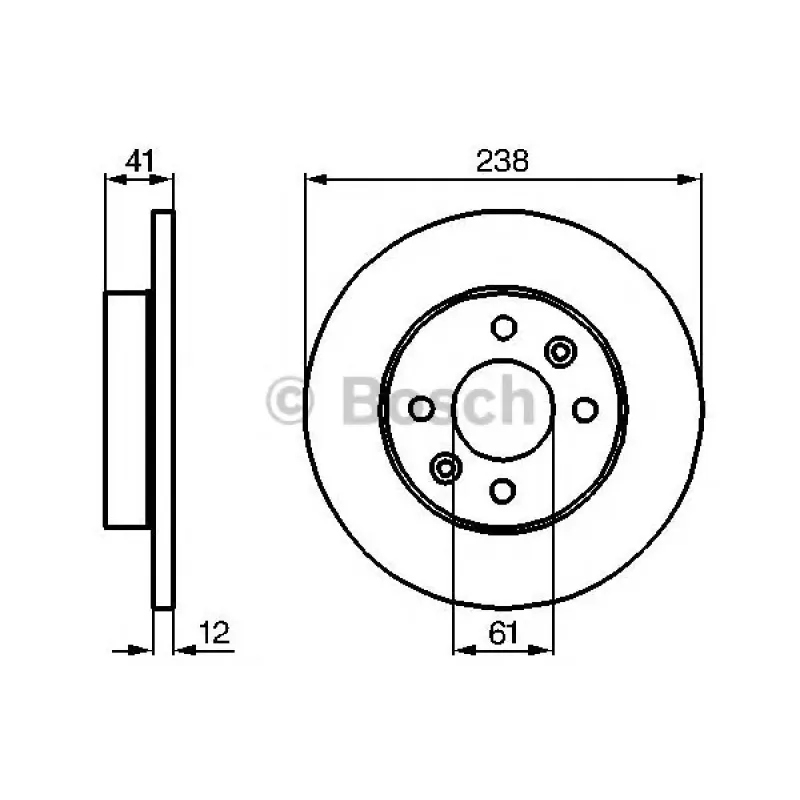Диск гальмівний (передній) Renault Megane/ Clio 1.2-1.9 90-03 (238x12mm)