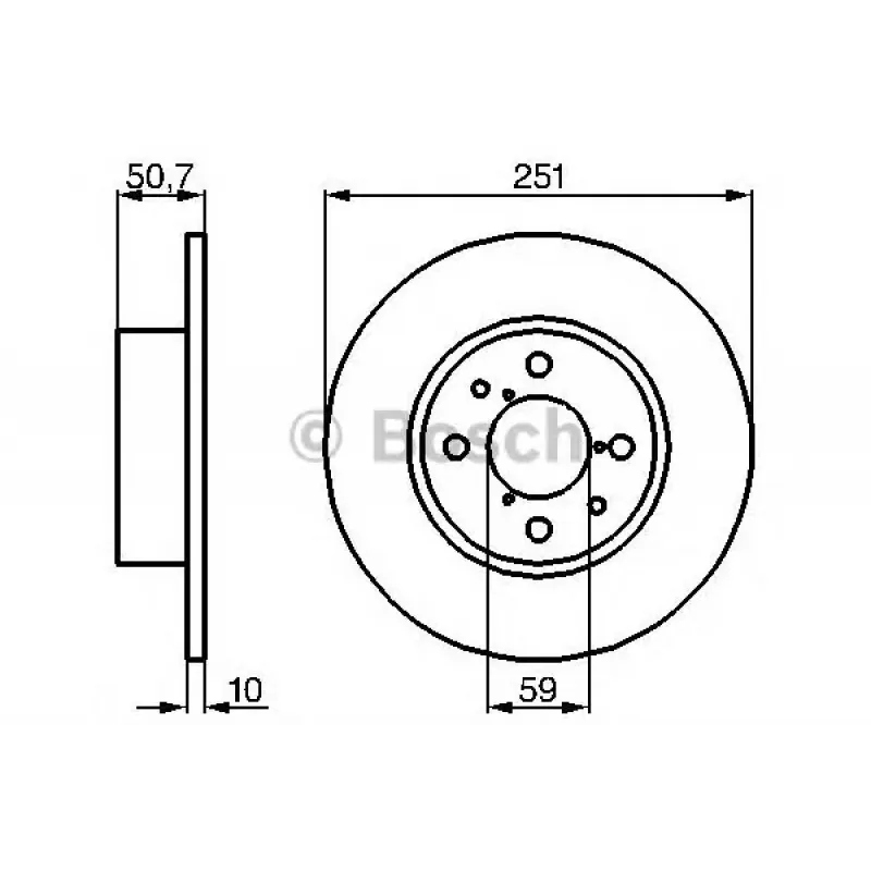 Диск гальмівний (задній) Alfa Romeo 164 87-98/Fiat Bravo/Stilo 01-14 (251.5x10)