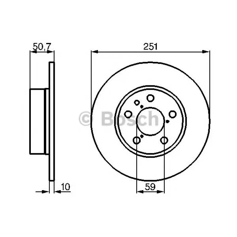 Диск гальмівний (задній) Fiat Bravo/Stilo 01-14 (251.2x10)
