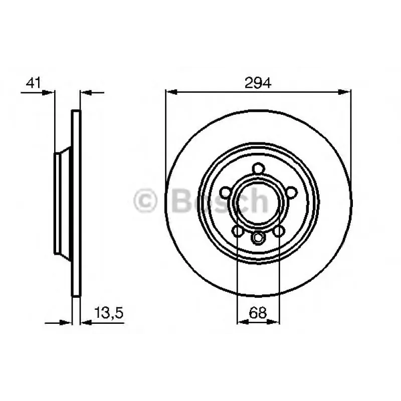 Диск гальмівний (задній) Ford Galaxy 00-06/VW Sharan 97-10/T4 90-03 (294x13.6) (з покриттям) (повний)